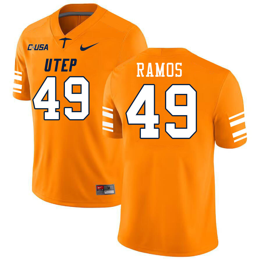 Men-Youth #49 Mark Ramos UTEP Miners 2023 College Football Jerseys Stitched-Orange
